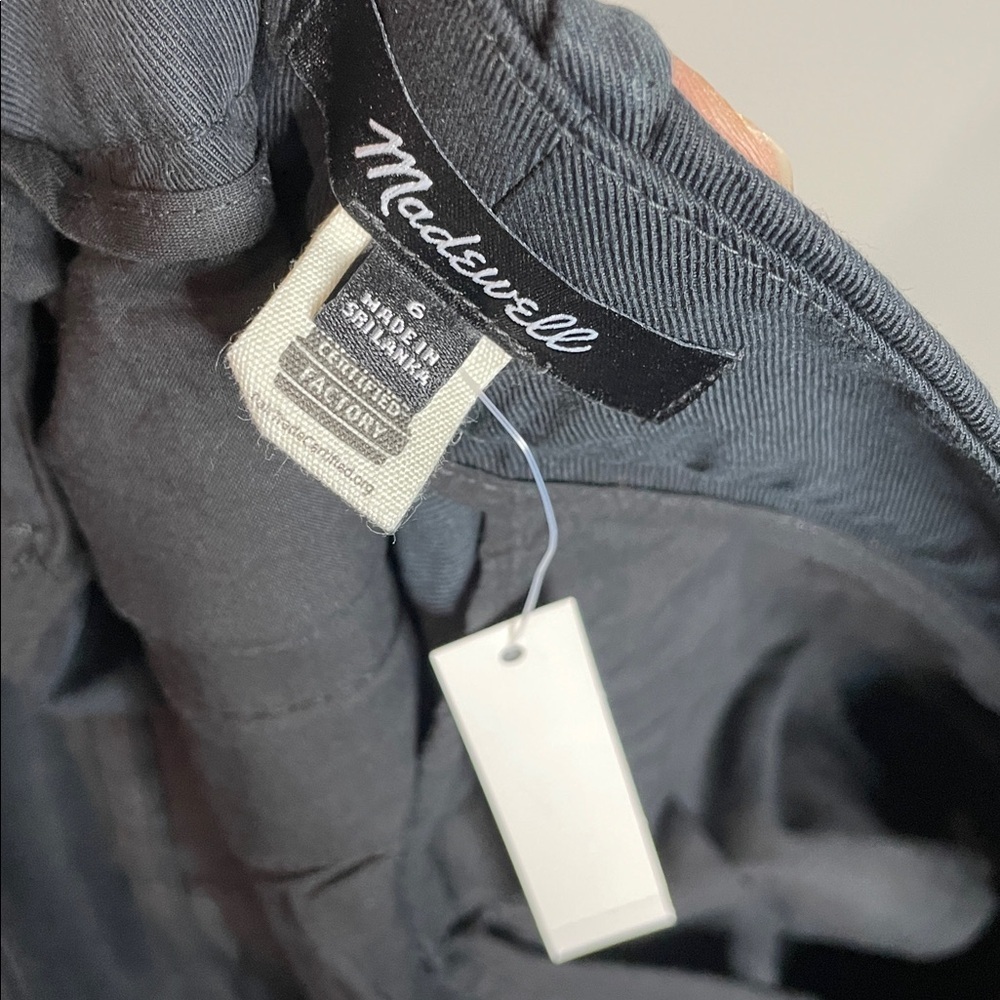 Madewell | Women’s Black The Slouchy Straight Pants Size 6 NWT - Picture 6 of 8